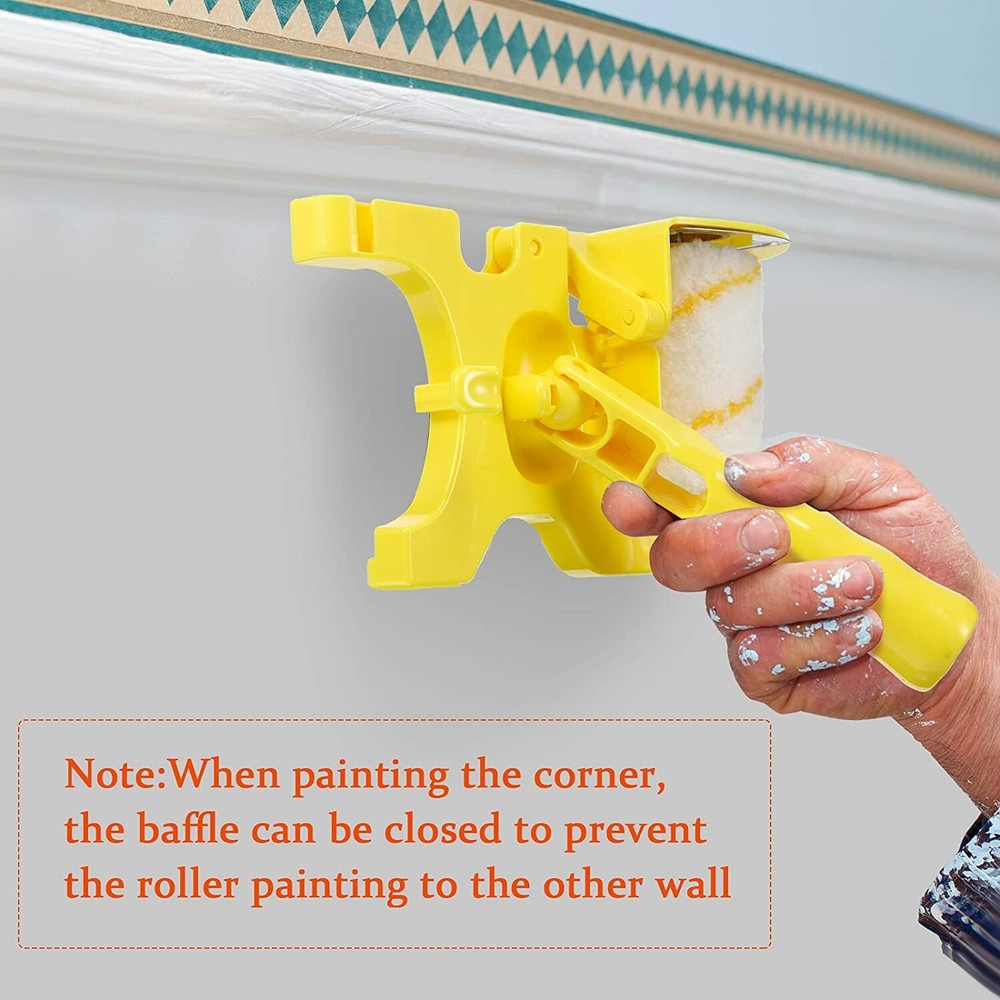 Multifunctional Clean-Cut Paint Edger Roller Brush Paint Combo Kit Wall Ceilings