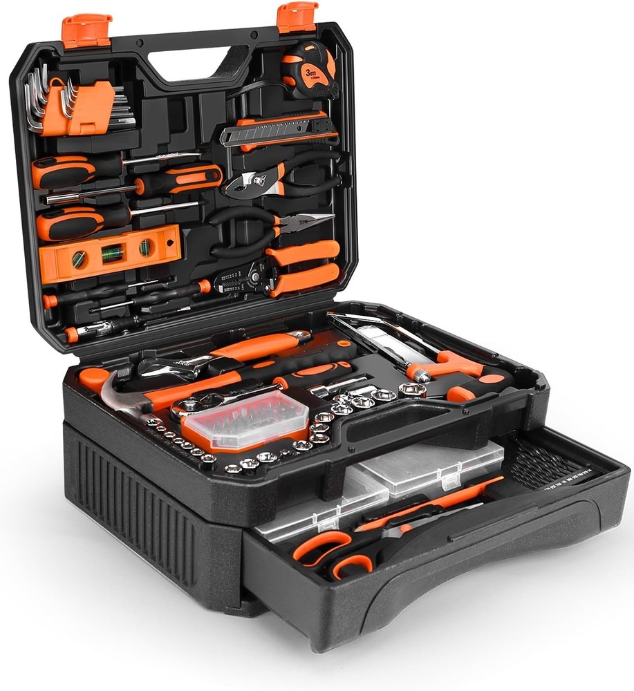 328-Piece Tool Set - Tool Kit Toolbox Storage Case with Drawer, General Househol