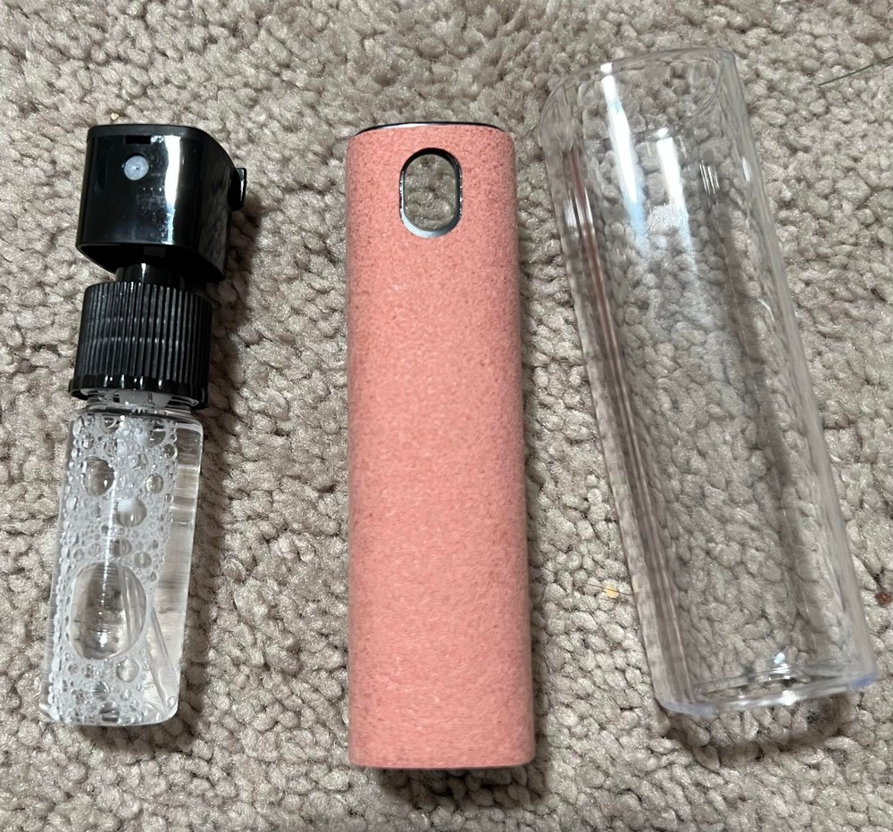 15 Pack - Portable Screen Cleaner refillable mist spray. Microfiber case 10ml