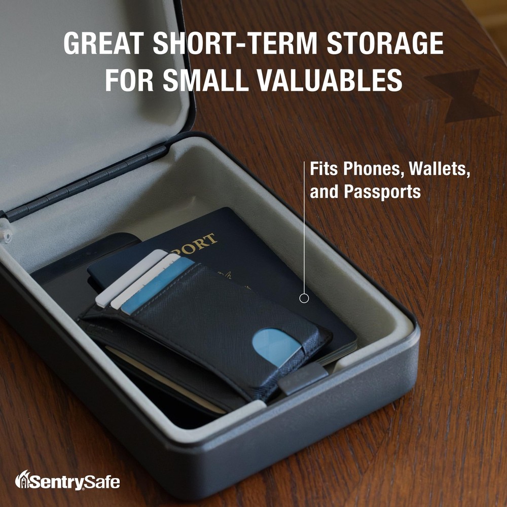 SentrySafe Mini Safe is a Lock Box with Key Lock for Office or Dorm that Secures