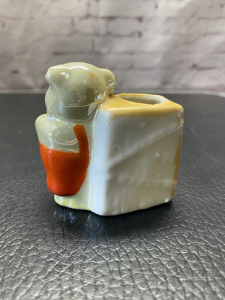 Japan Lustre Pig Toothpick Holder