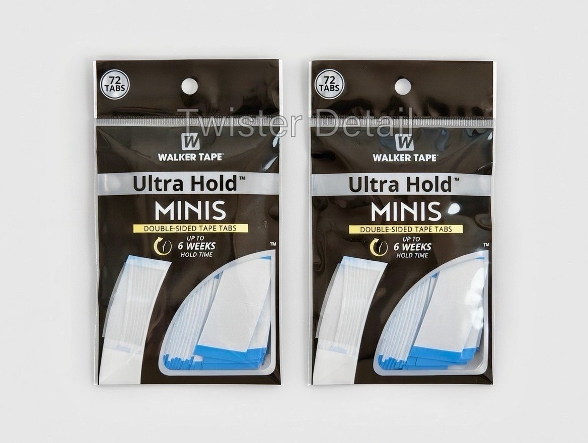 2-Pack Walker Tape Ultra Hold Minis 144 Tabs - Double Sided Toupee Wig Adhesive