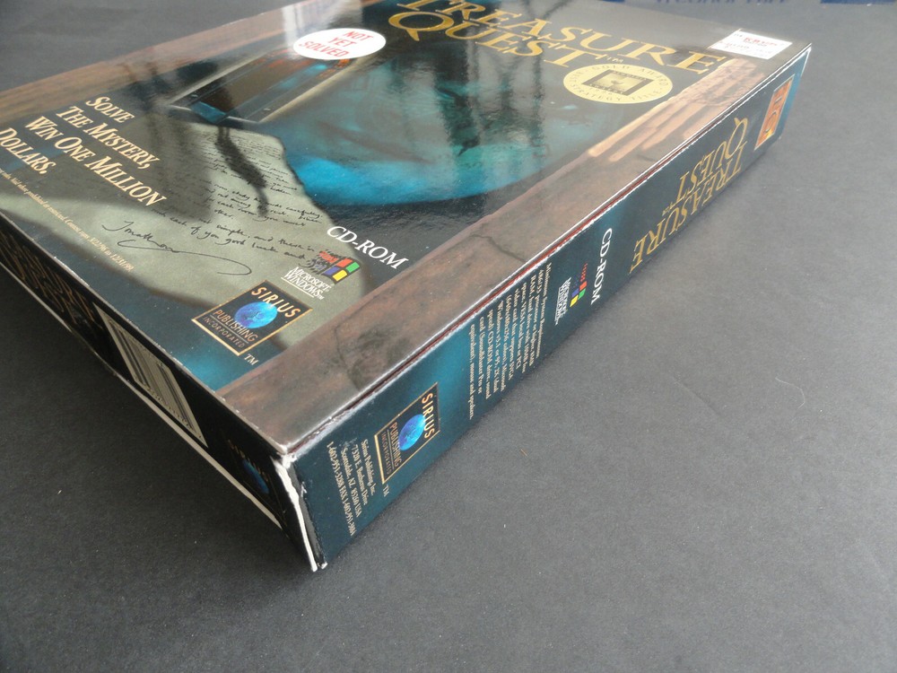 TREASURE QUEST - 96 SIRIUS - WINDOWS 95, PC GAME CD-ROM, BIG BOX - DISCS SEALED