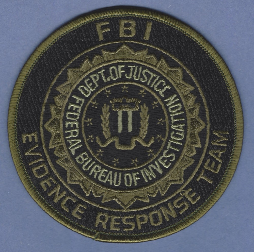 FBI EVIDENCE RESPONSE TEAM PATCH GREEN