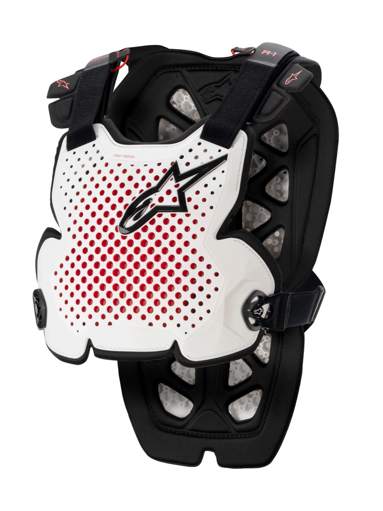 Alpinestars A-1 Chest Protector - White/Black/Red - Medium/Large