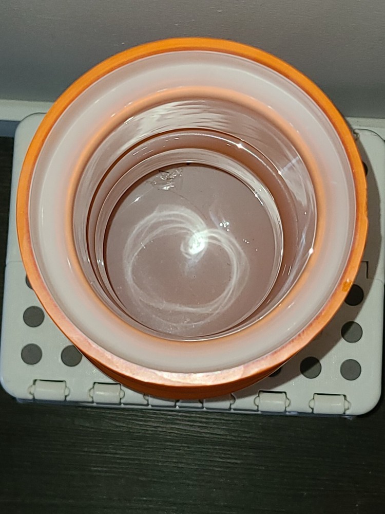 Orange Opal White Vase Very Rare Denmark