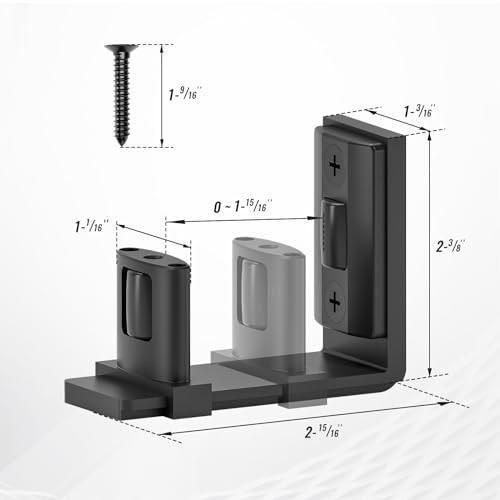 Upgraded Sliding Barn Door Bottom Floor Guide with Adjustable Roller, Wall