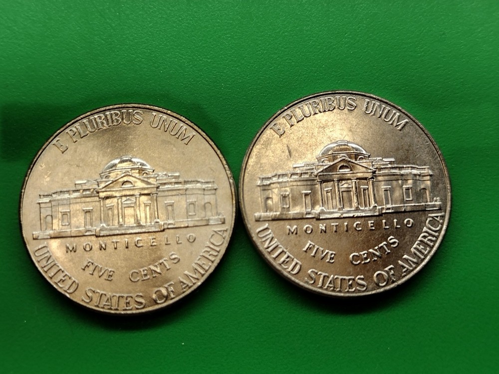 2011 PD BU Jefferson Nickel Set. 2 Unc Coins.