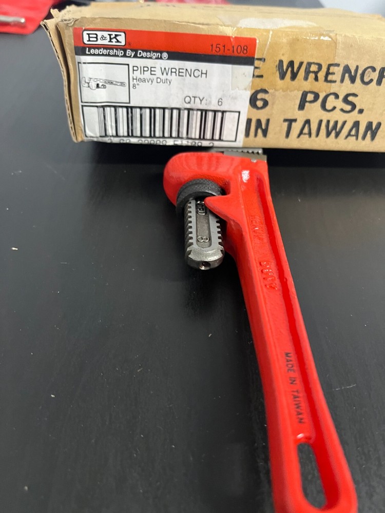 PIPE WRENCH 8" B&K 151-108