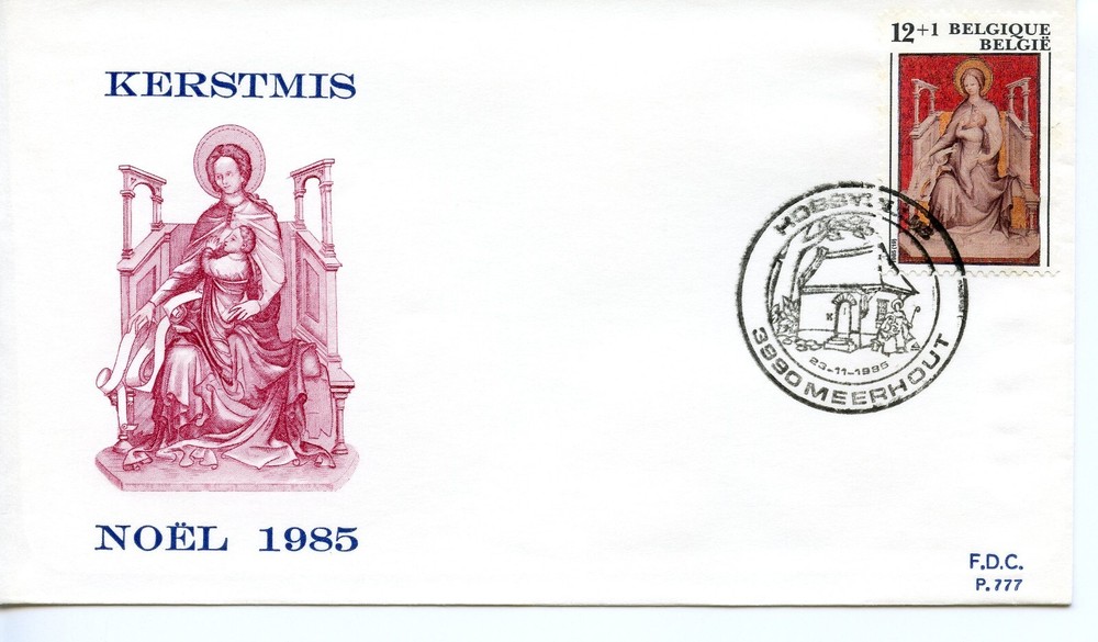 BELGIUM 1985 Christmas Stamp  FDC2535