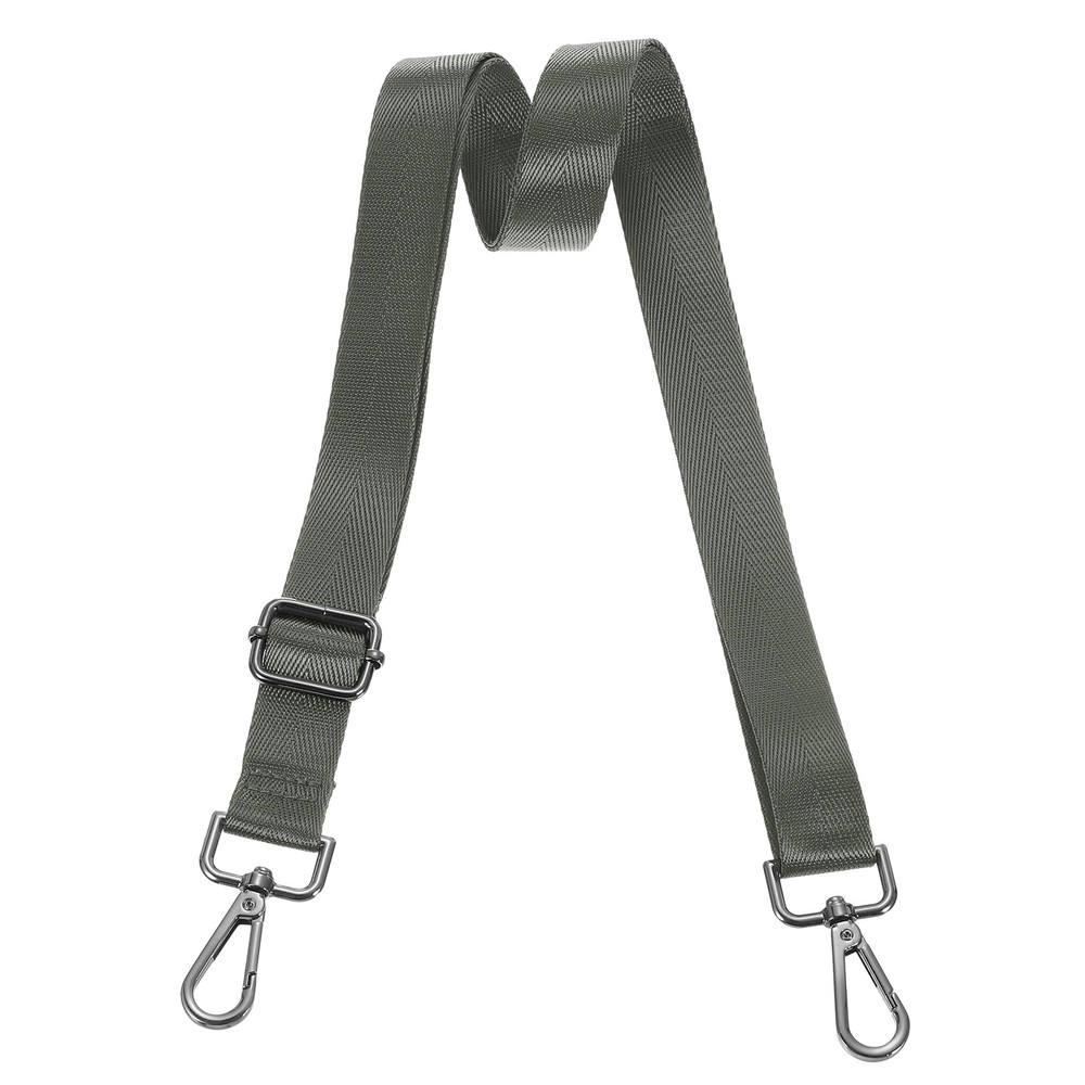 2.5cm Wide Shoulder Strap, Dark Grey, Black Pull Core Buckle