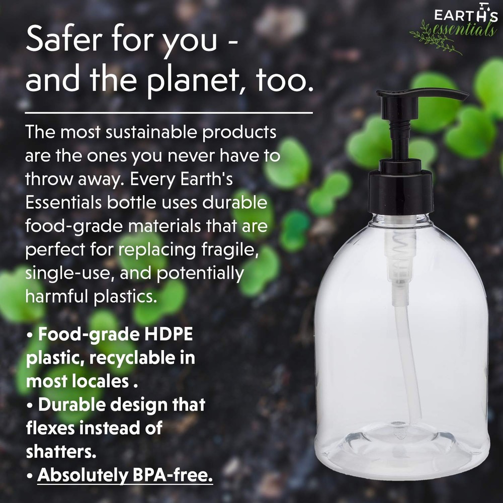 2 Pack Ials Versatile 16 Ounce Refillable Designer Pump Bottles. Excellent Liq