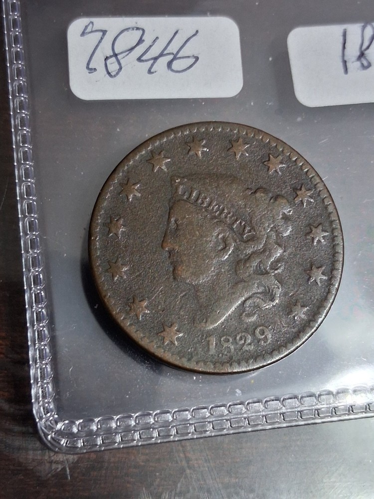 1829 CORONET HEAD LARGE CENT - VERY NICE COIN FOR ITS AGE -