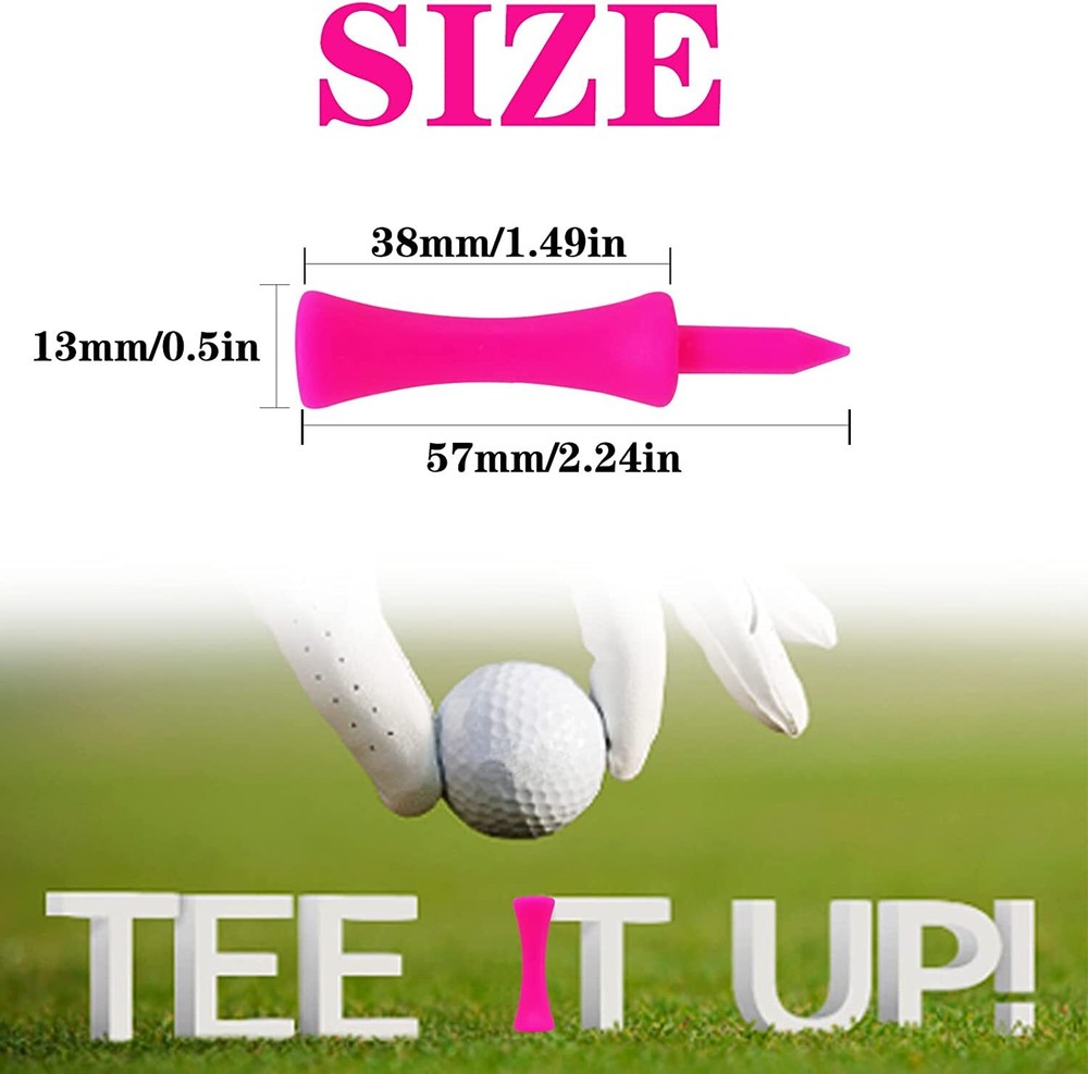 2 1/4'' Castle Golf Tees Plastic Unbreakable Value 200 Count Golf Practice Tee