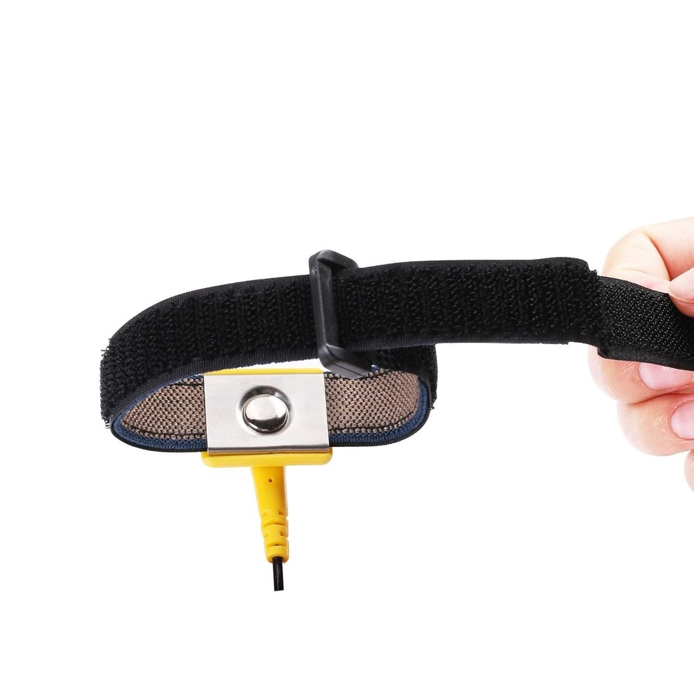 Adjustable Grounding Wristband with 9.8ft Coiled Cable - Eliminate Static Safely