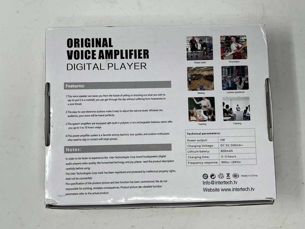 Inter Technology Portable Voice Amplifier Digital Player