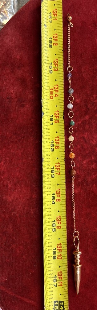 Copper pendulum with Chakra Chain