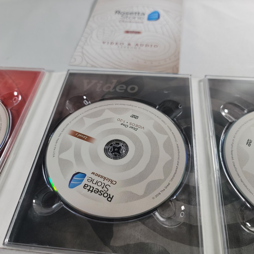 Rosetta Stone Chickasaw Level 1 CD/DVD, 4-Disc Audio/Video Language Learner