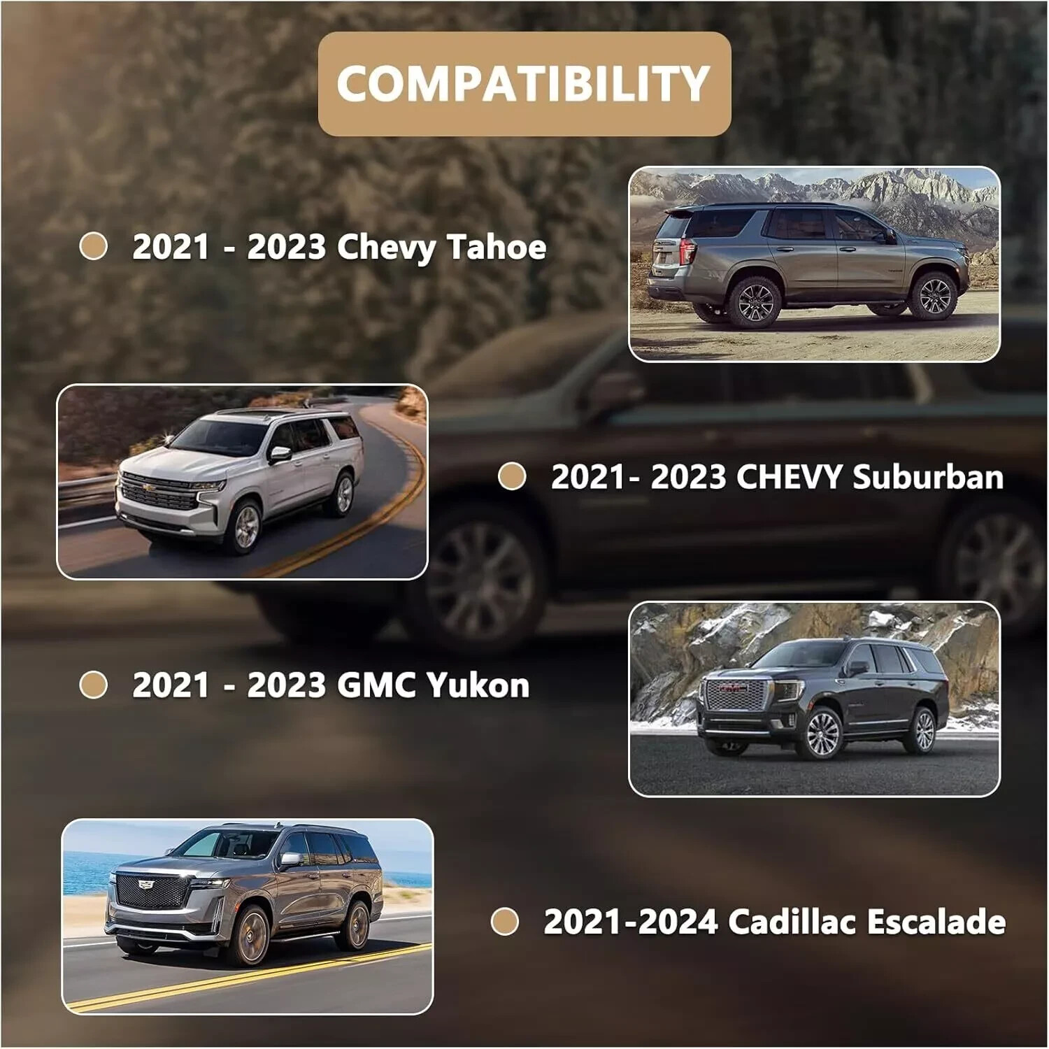 85100044 84824745 LCD Display for 21-24 Suburban GMC Yukon XL Headrest BACK SEAT