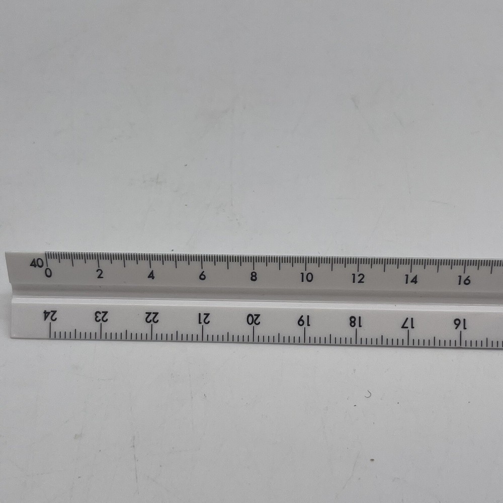 HELIX 18171 Engineer Ruler Student U.S. STD White