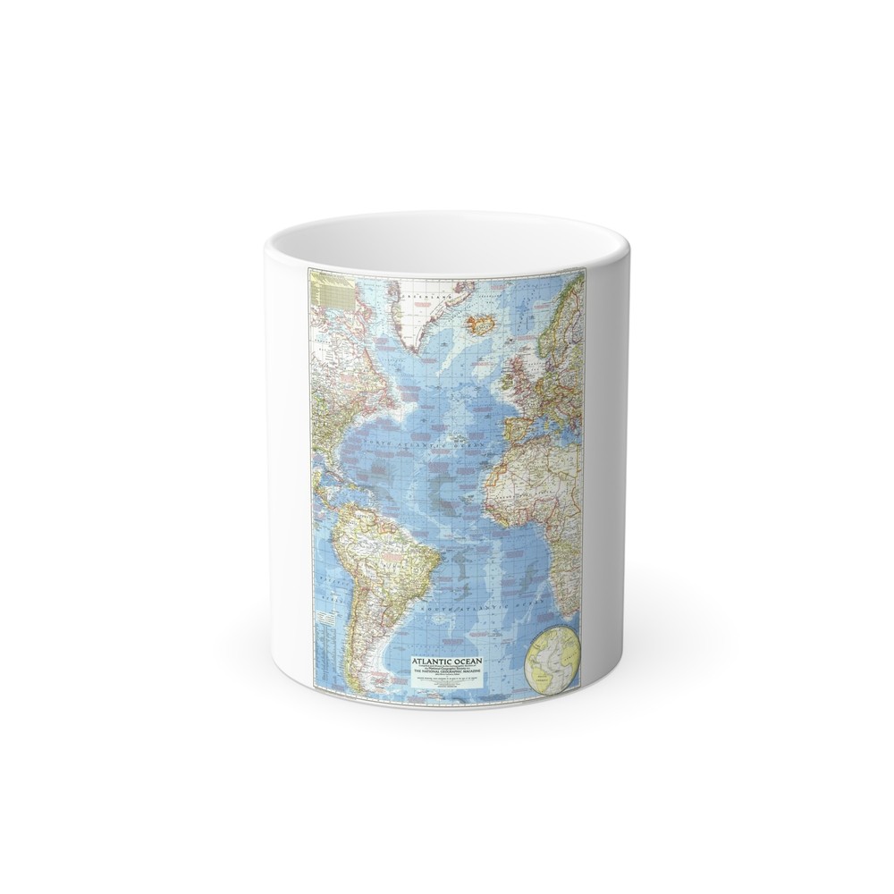 Atlantic Ocean (1955) (Map) Color Changing Mug 11oz