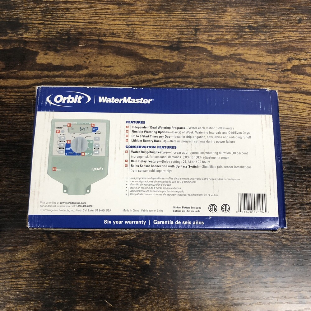 NEW Orbit WaterMaster 4 Station Dual Program Sprinkler Timer Model 57194