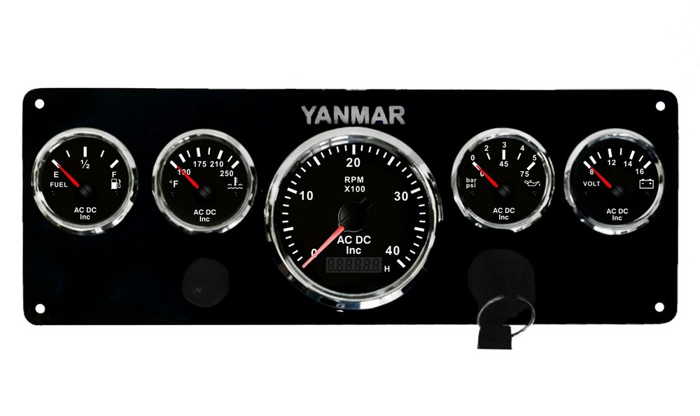 Marine Instrument Panel Programmable/Non-Programmable Tachometer for Yanmar