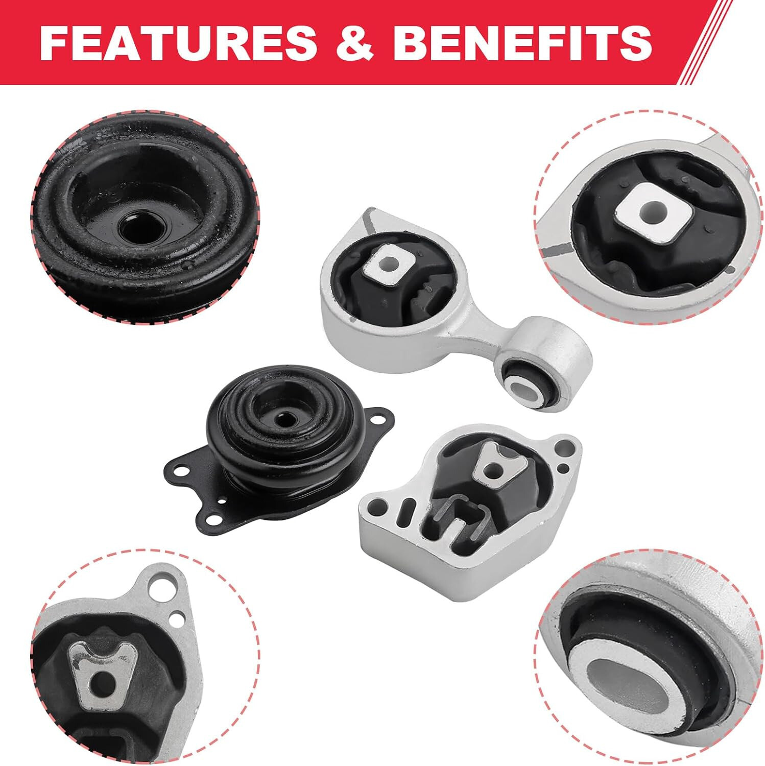 For Nissan Altima 2007-2015 L4 2.5L Auto CVT Engine Motor Transmission Mount Kit