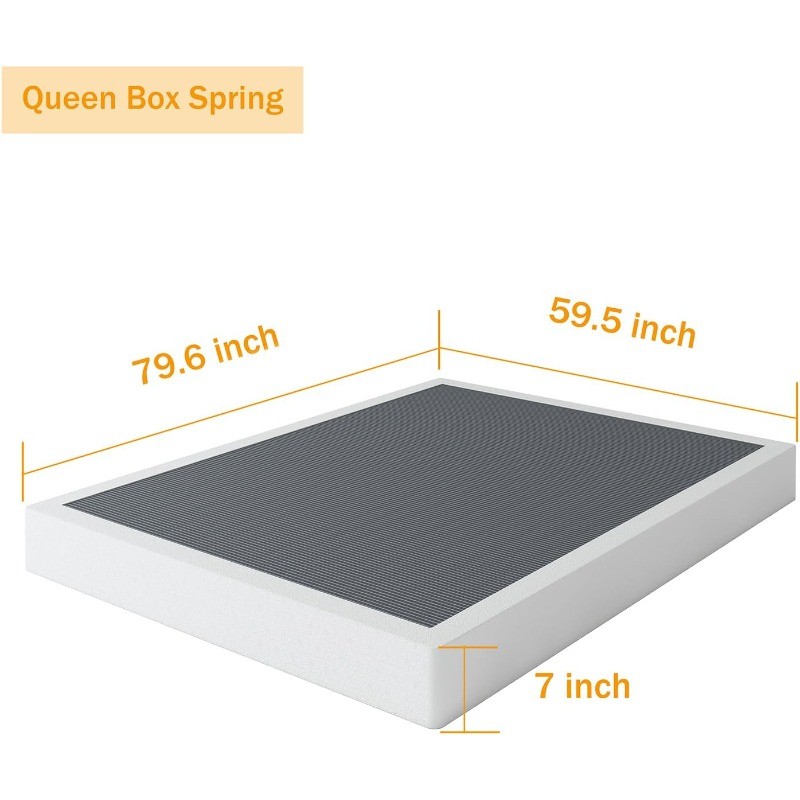 Queen Box Spring 7 Inch Low Profile Box Spring Queen Size Bed Base