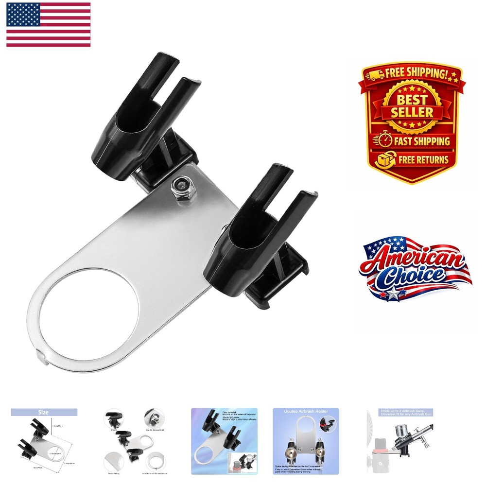Space-Saving Airbrush Holder - Double Gun Stand for Efficient Organization