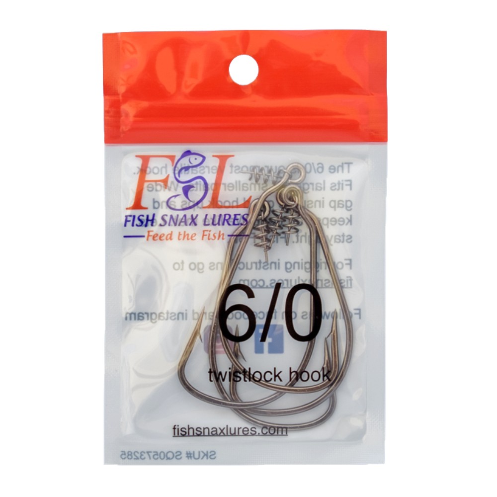 Fish Snax Lures 6/0 Twistlock Hooks