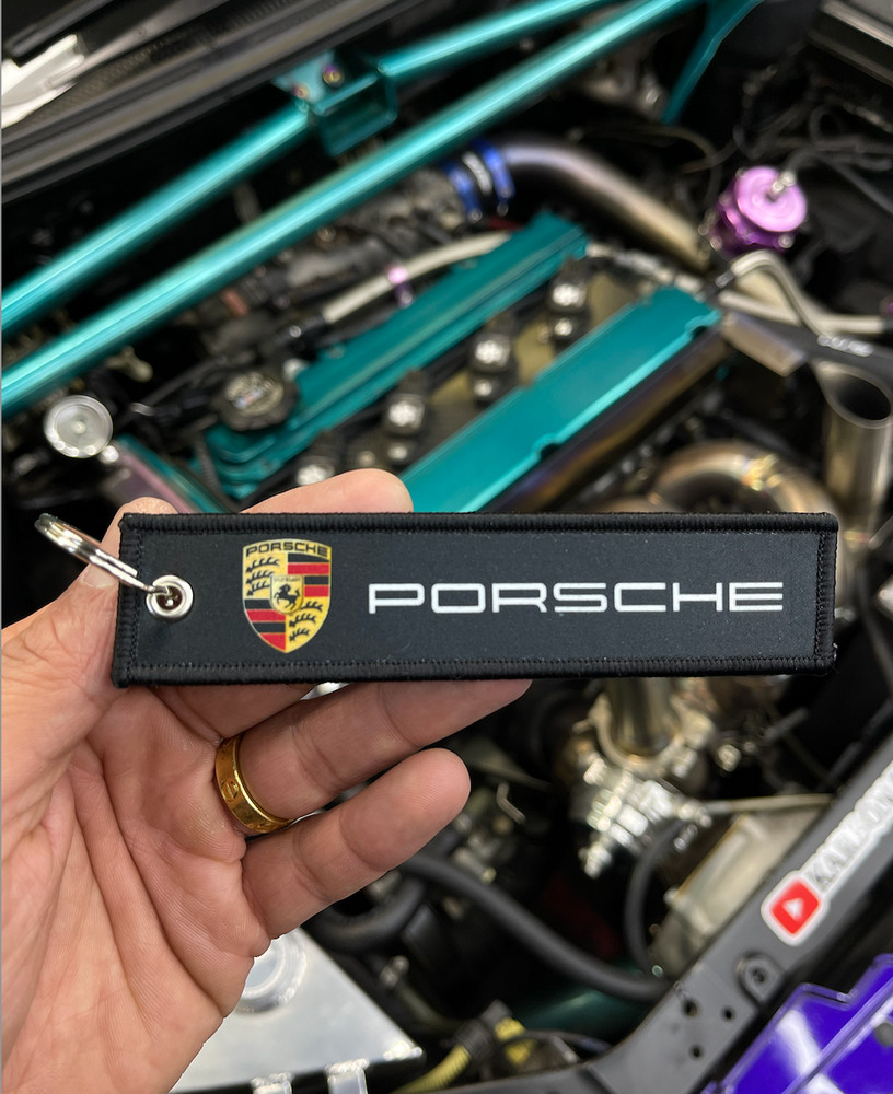 Porsche key tag lanyard