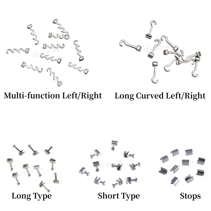 50pcsDental Orthodontic Crimpable Hook Left Right Short Stop Multi-function Long