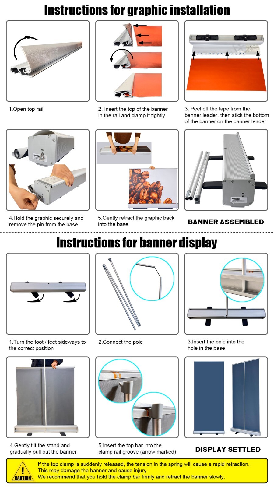 Custom Printing Retractable Banner 60"x80" with Banner Stand and Carry Bag