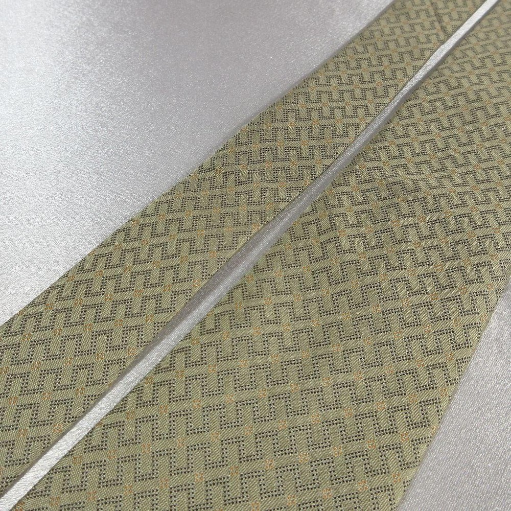 Hermes H pattern silk tie