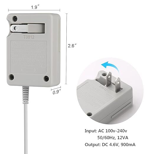 AC Adapter Home Wall Charger Cable for Nintendo DSi/ 2DS/ 3DS/ DSi XL System