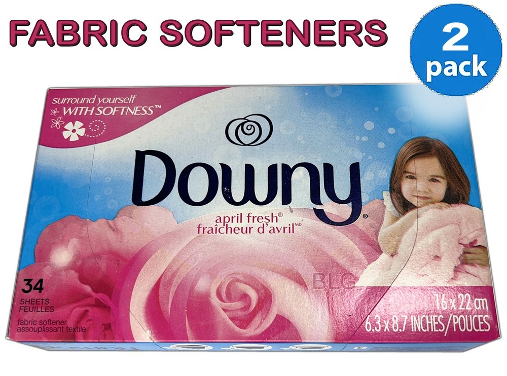 Downy APRIL FRESH Scented Fabric Softener Dryer laundry Sheets 68 Sheets 2-Boxes