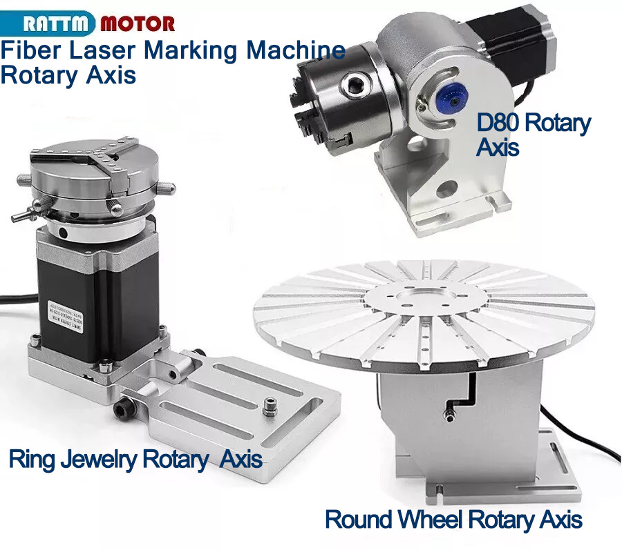 D80/Round Wheel/Ring Jewelry Rotary Axis For Fiber Laser Marking Machine