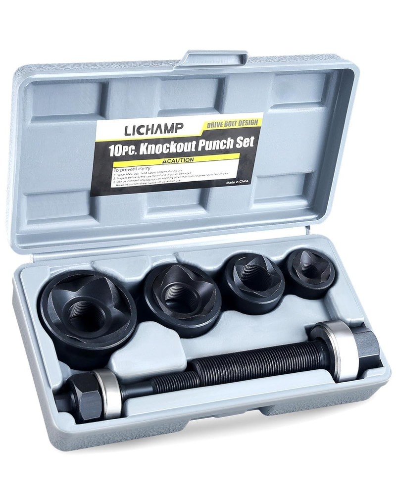 Comprehensive Knockout Punch Driver Set for Sheet Metal & More - Effortless Use