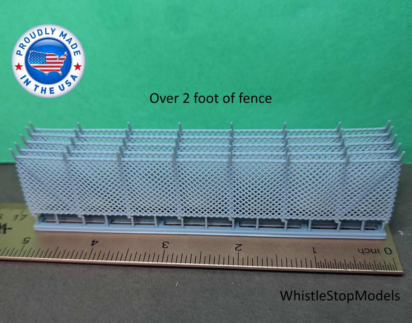 N scale 12 ft tall ChainLink fence 5 pcs over 25 inches N1048