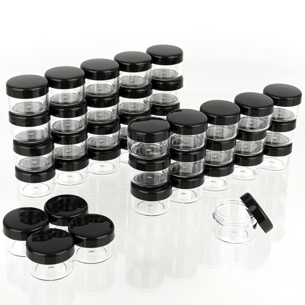 Polypropylene 5 Gram Cosmetic Containers 50pcs Sample Jars Tiny Makeup Sample...