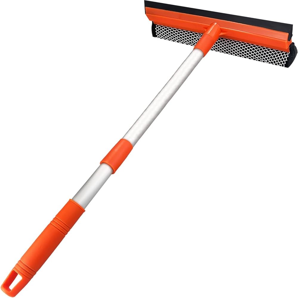 Window Squeee for Window Cleaning with Retractable Pole, Squeee Window