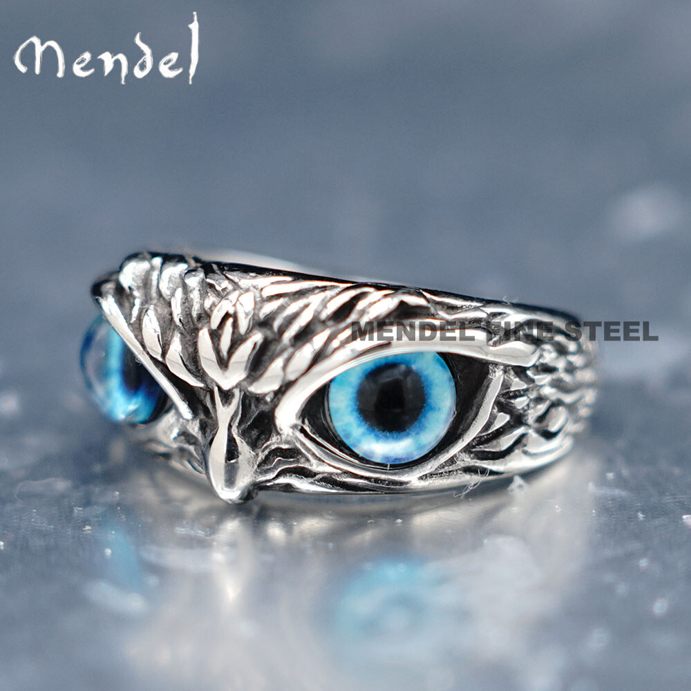 MENDEL Womens Cute Owl Bird Ring Stainless Steel For Women Teen Girls Size 5-9