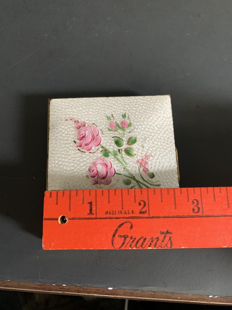 Vintage Guilloche Rose Enamel Cigarette Case