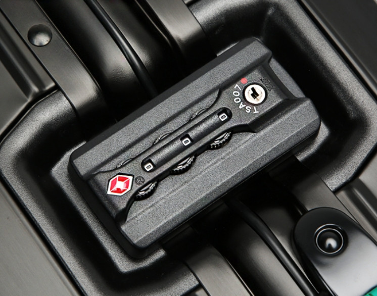 Bopai 24" Full Aluminium Luggage Hard Shell Travel Suitcase Lightweight with TSA