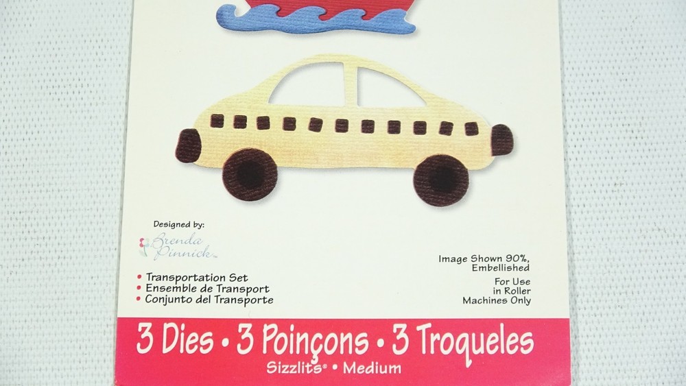 2009 Sizzix 3 Die Set Transportation Set 656372
