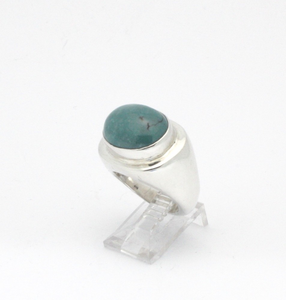 TURQUOISE RING set i SOLID .925 STERLING SILVER Size 6 FREE FAST SHIPPING!!!