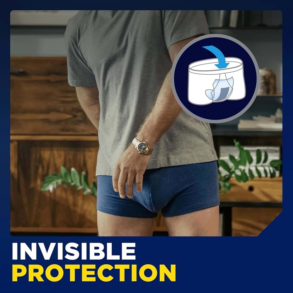 TENA Men Incontinence Guard for Men, Light/ Maximum/ Overnight Absorbency