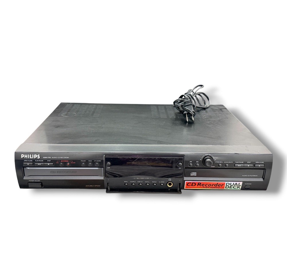 Philips CDR778 Dual Deck CD Recorder Player High Speed Copy Tested
