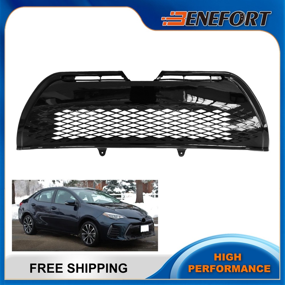 Front Bumper Lower Grille For 2017 2018 2019 Toyota Corolla SE XSE Black